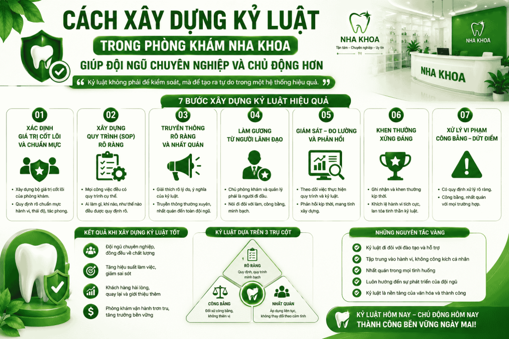 Cách Xây Dựng Kỷ Luật Trong Phòng Khám Nha Khoa Giúp Đội Ngũ Chuyên Nghiệp Và Chủ Động Hơn