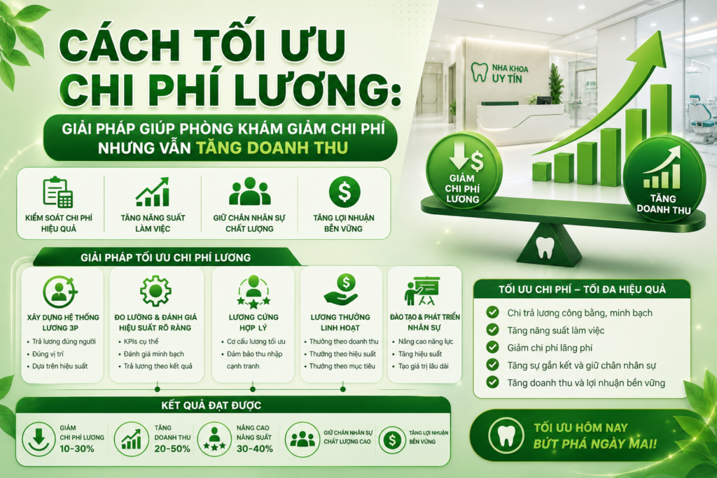 Cách tối ưu chi phí lương: Giải pháp giúp phòng khám giảm chi phí nhưng vẫn tăng doanh thu