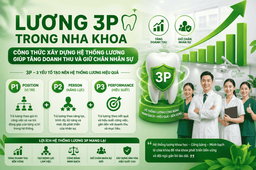 Lương 3P trong nha khoa: Công thức xây dựng hệ thống lương giúp tăng doanh thu và giữ chân nhân sự