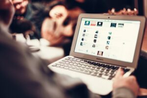 person apple laptop notebook