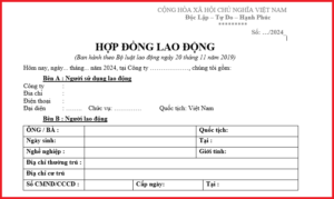 Hợp đồng lao động